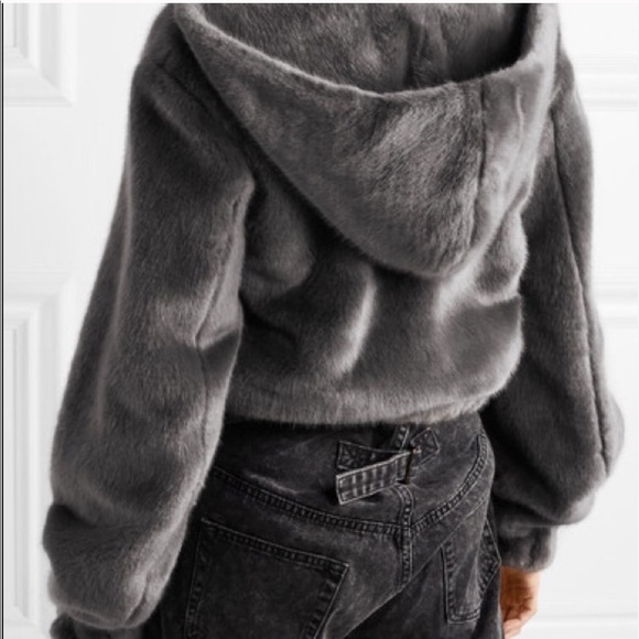 Helmut Lang Gray Faux Fur Jacket (XS) - Picture 4 of 8